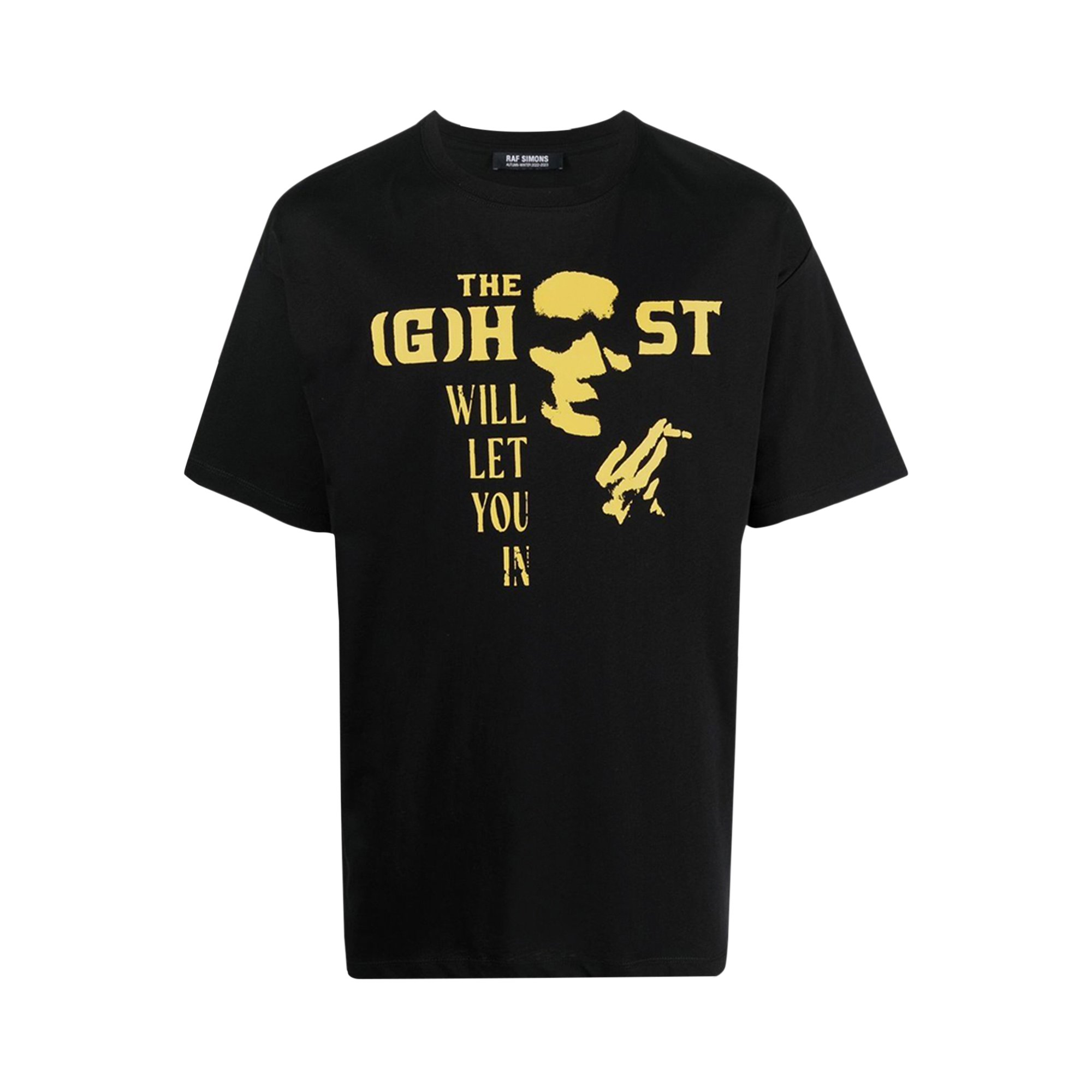 Raf Simons Big Fit T-Shirt With Ghost Print On Front 'Black'