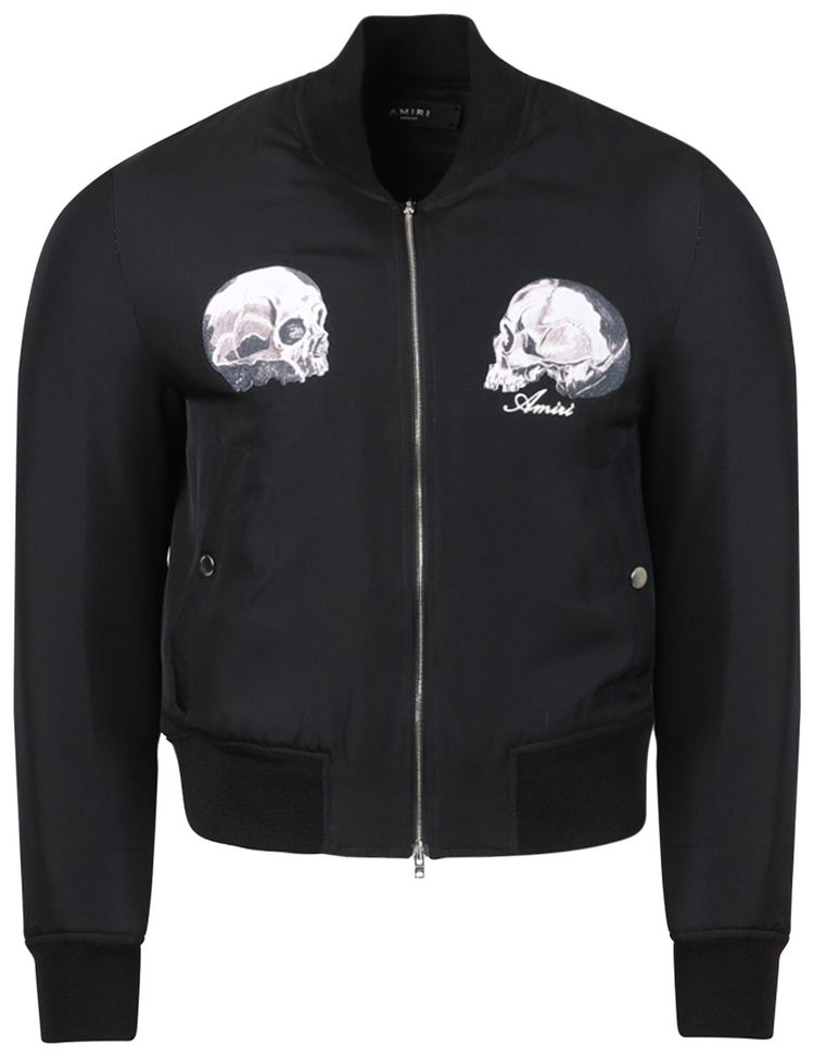 Amiri Dual Skull Bomber Black