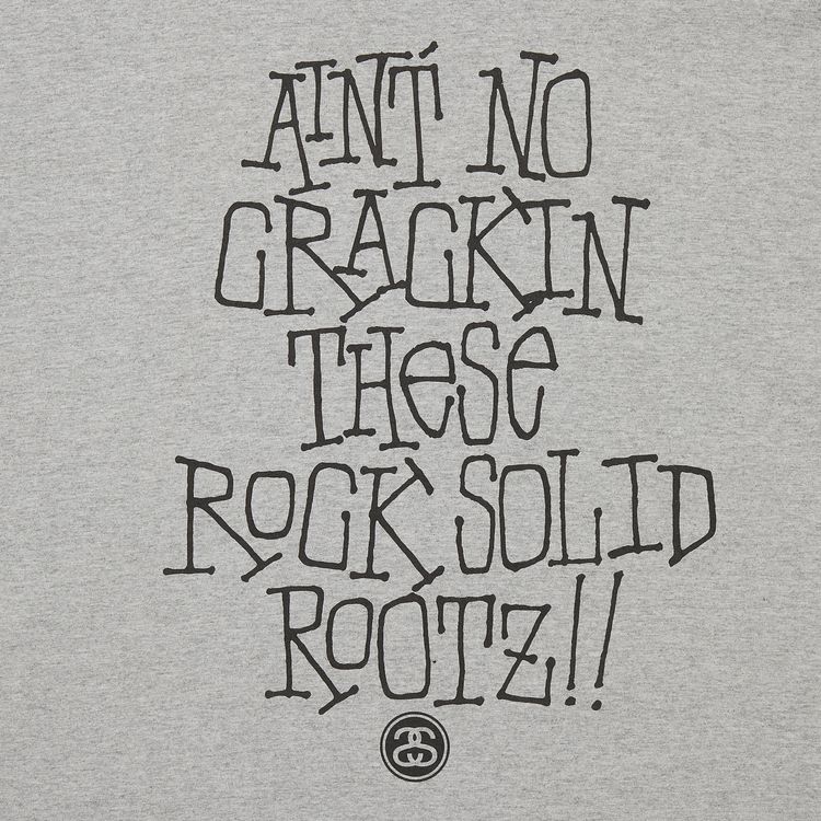 Stussy Aint No Crackin Tee Grey Heather