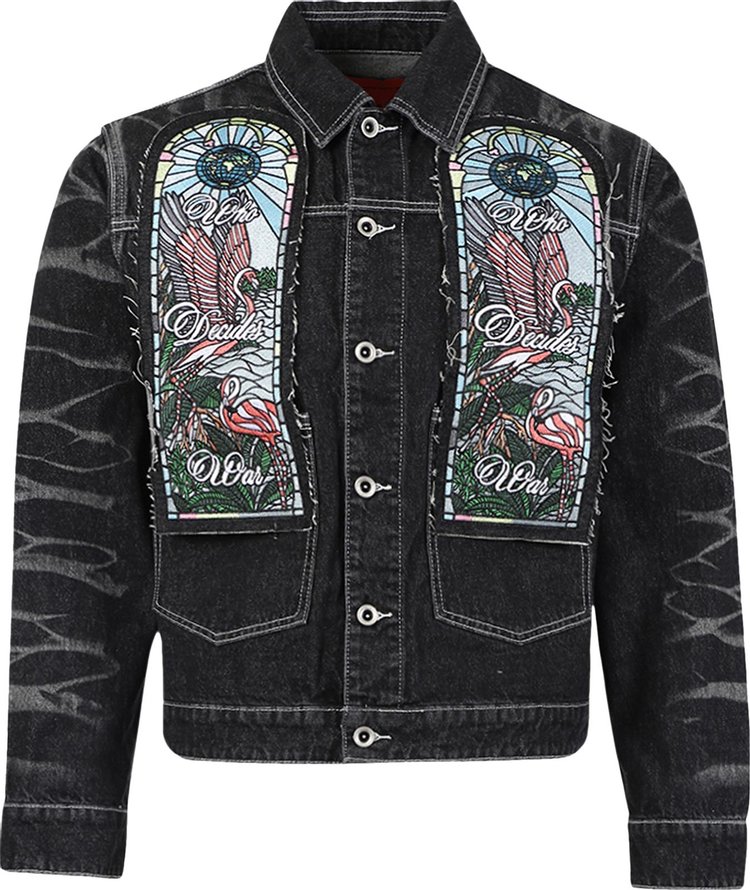 Who Decides War Flamingo Embroidered Trucker Coal