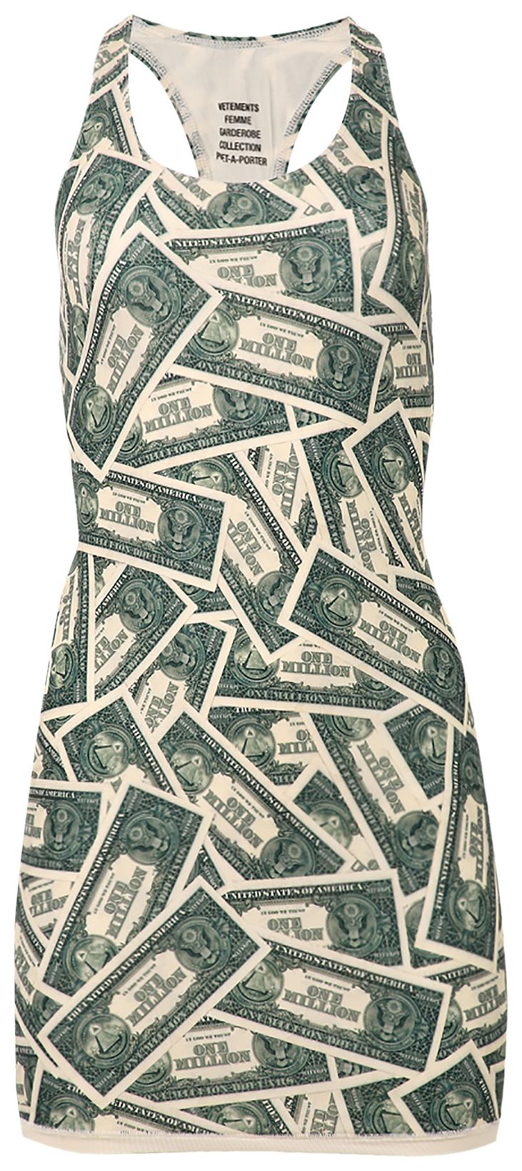 Buy Vetements Million Dollar Open Back Mini Dress 'Million Dollar' - WA53DR650M MILL | GOAT
