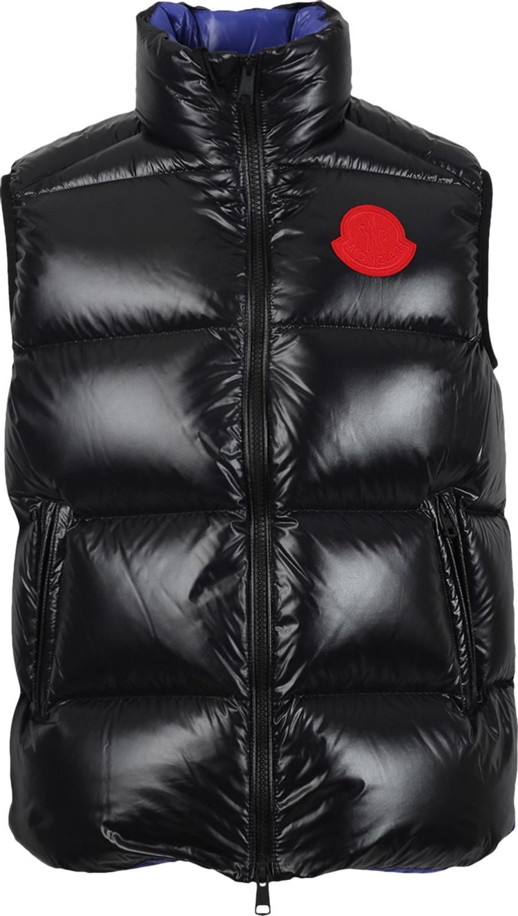 MONCLER GENIUS + adidas Originals Bozon jersey-trimmed quilted  glossed-shell down vest