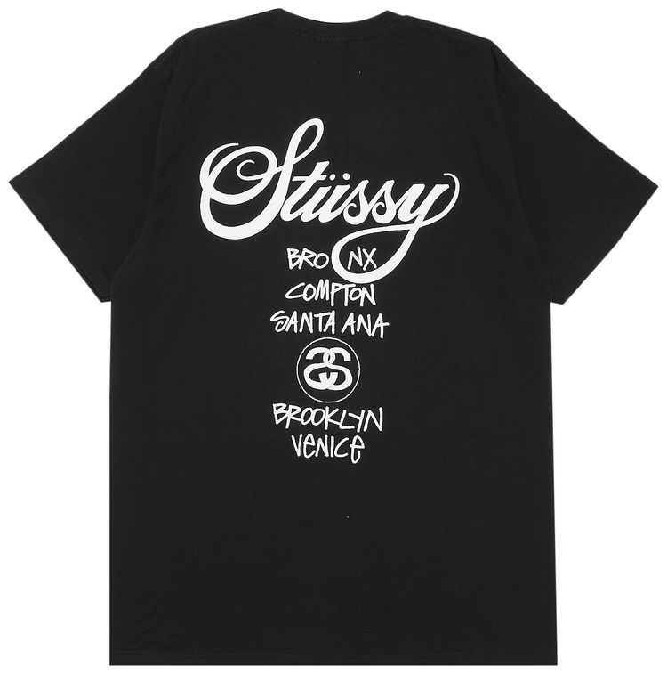 Stussy World Tour Tee Black