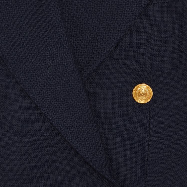 Gucci Wrinkled Effect Viscose Jacket Dark Blue