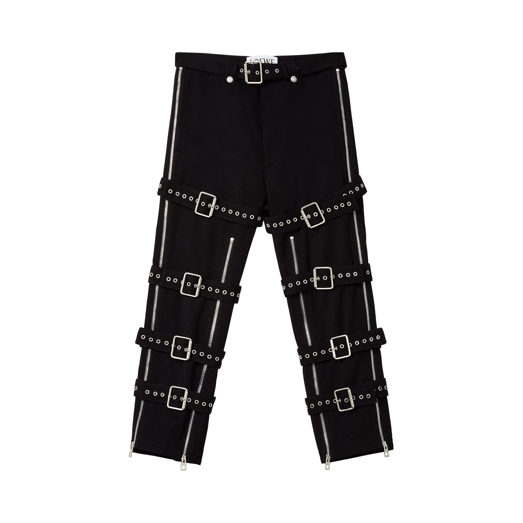 ロエベ 21AW Gabardine Bondage Belted Trousers ウールギャバジン 