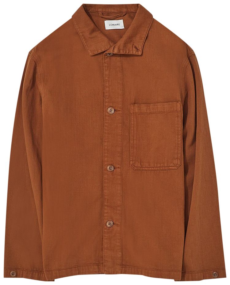 Lemaire Cigar Denim Woven Vareuse Rust