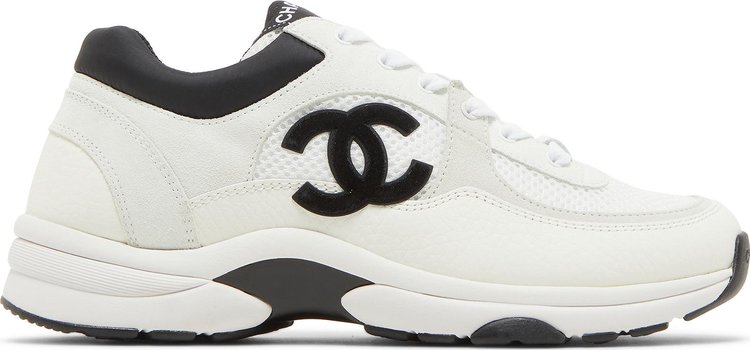 chanel shoes womens sneakers black white