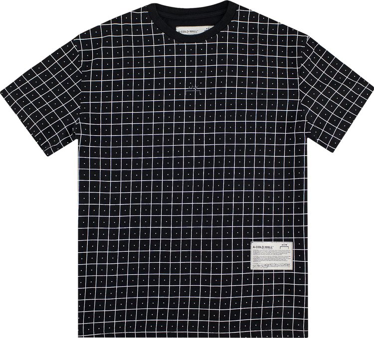 A-Cold-Wall* Grid Print T-shirt 'Black'