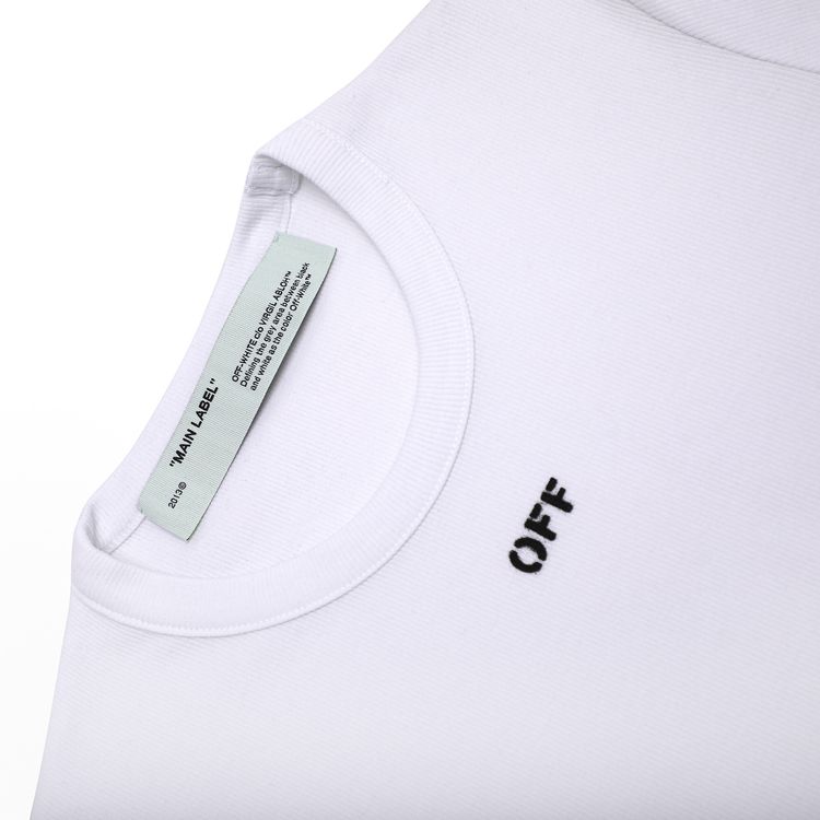 Off White Fitted T Shirt White
