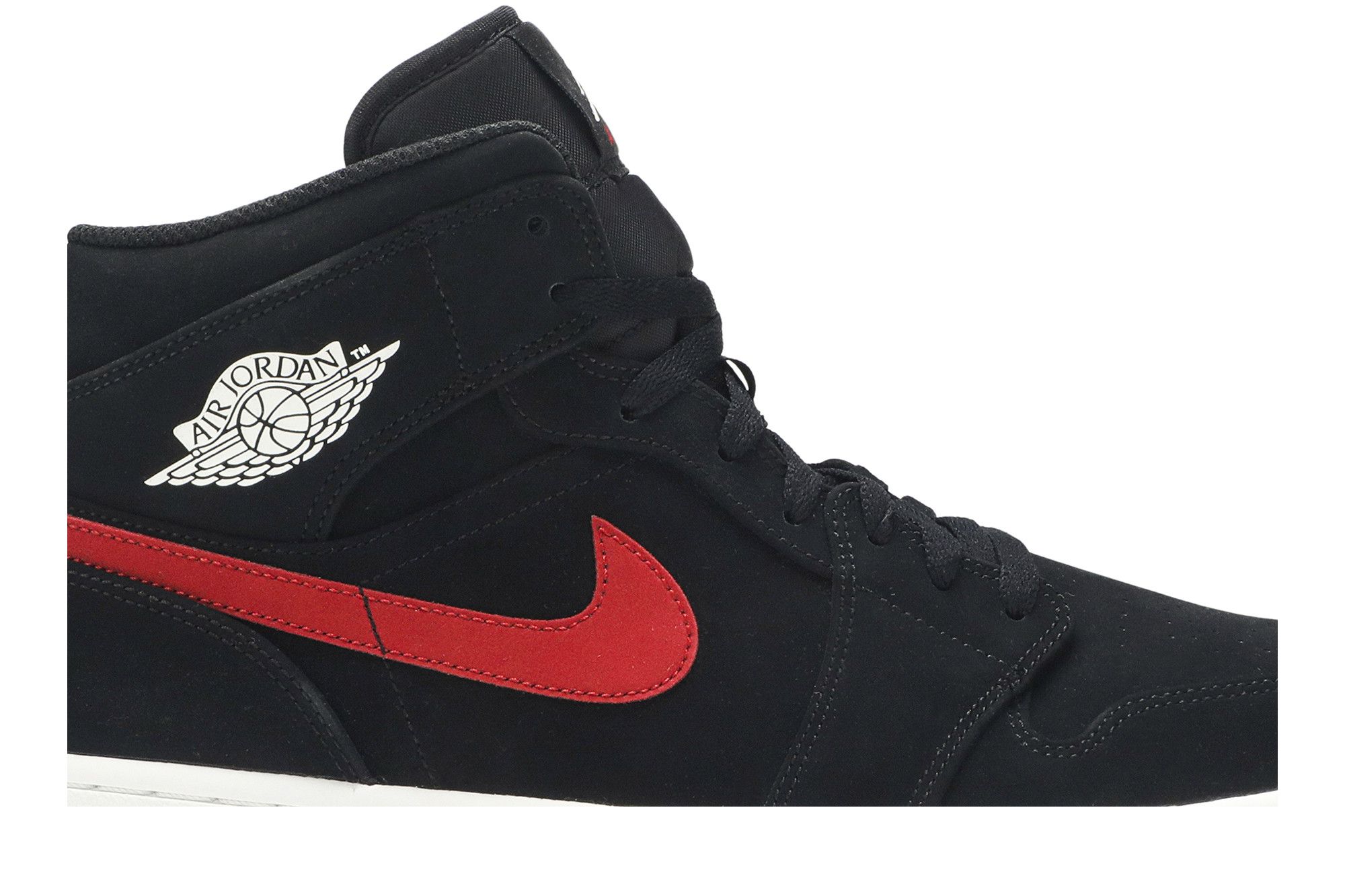 Buy Air Jordan 1 Mid Multicolor Swoosh Black 554724 065 GOAT