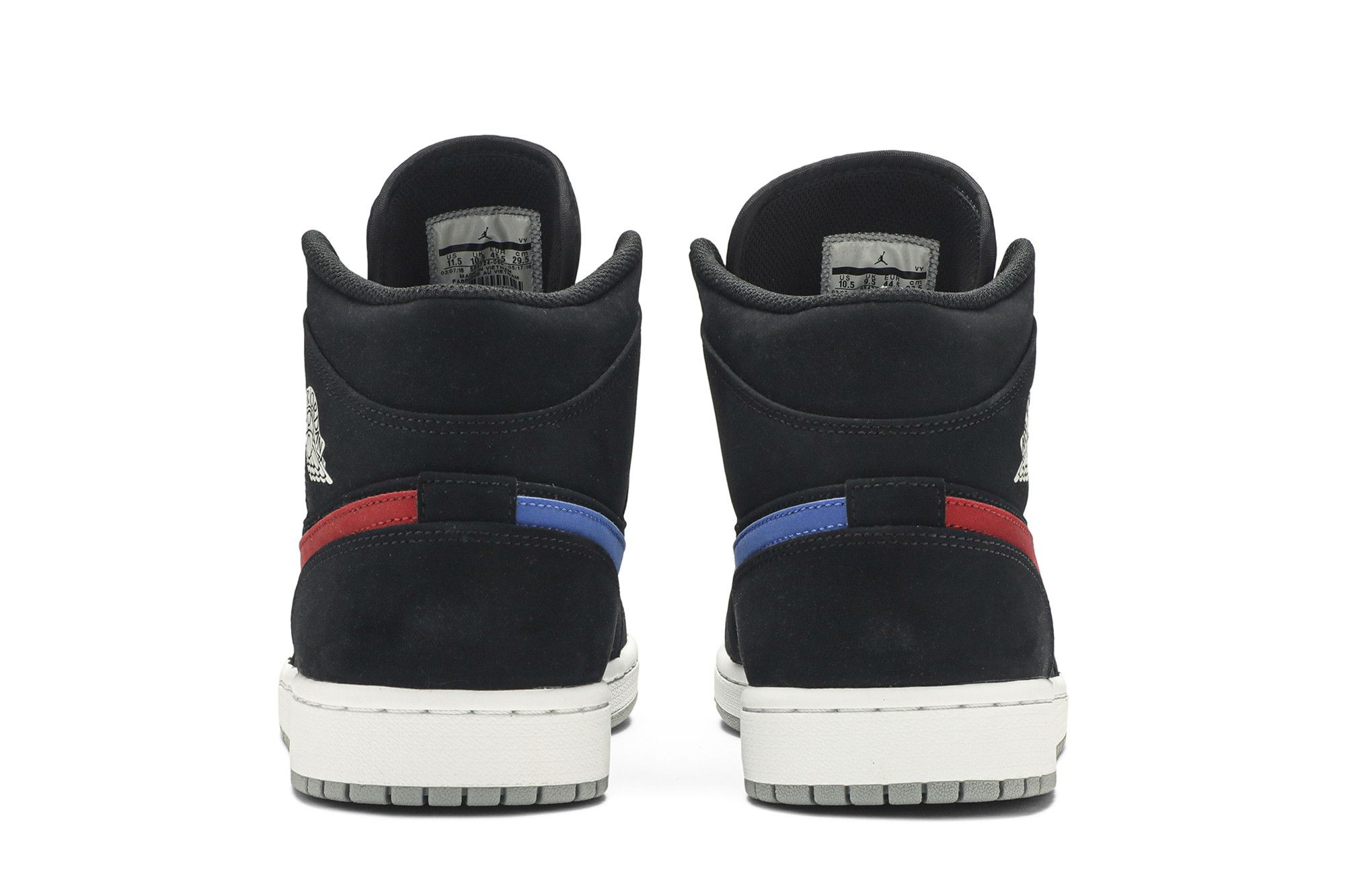 Buy Air Jordan 1 Mid Multicolor Swoosh Black 554724 065 GOAT