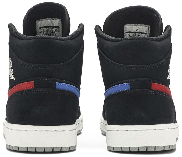 Air Jordan 1 Mid Multicolor Swoosh Black