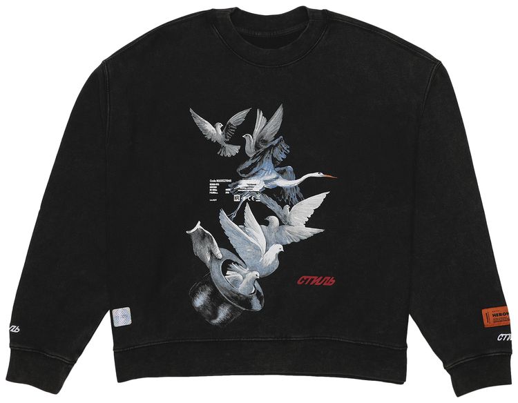 Heron Preston Magic Doves Sweater Black