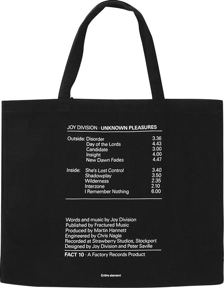 Pleasures x Joy Division Wilderness Tote Bag Black