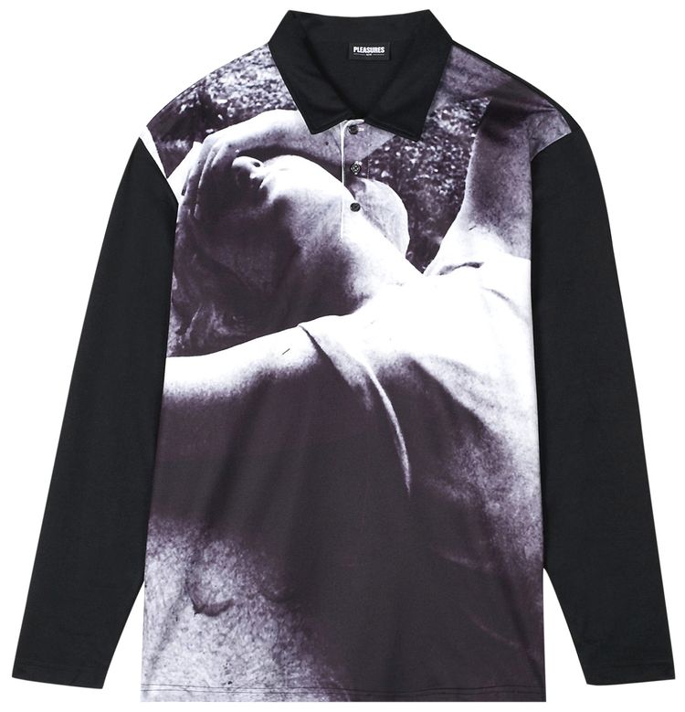 Pleasures x Joy Division Apart Long Sleeve Polo Black