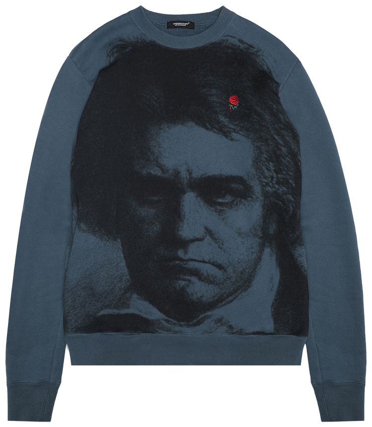 Undercover Men Beethoven Print Sweatshirt Blue
