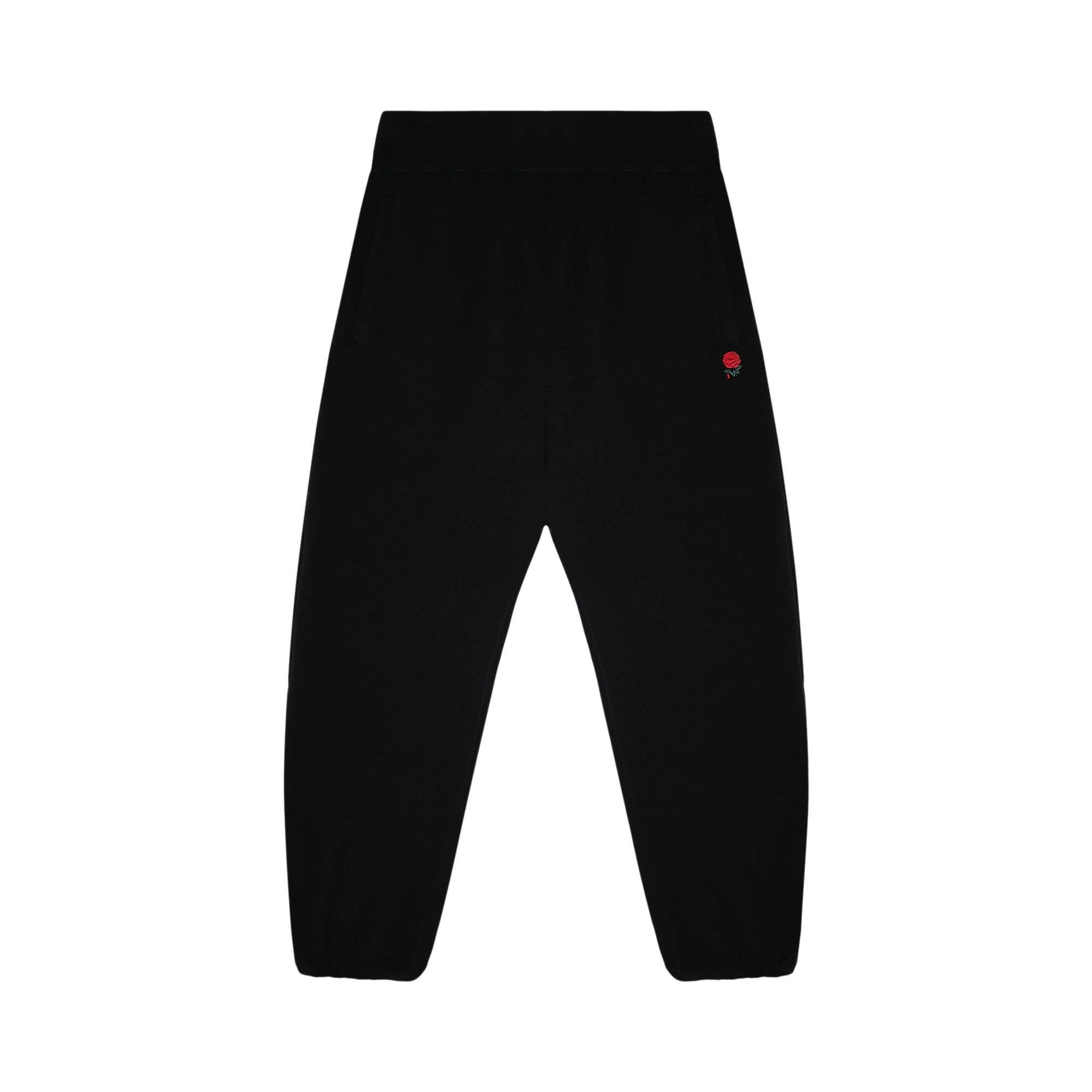 Buy Undercover Men Rose Logo Patch Sweat Pants 'Black' - UCX4502 1