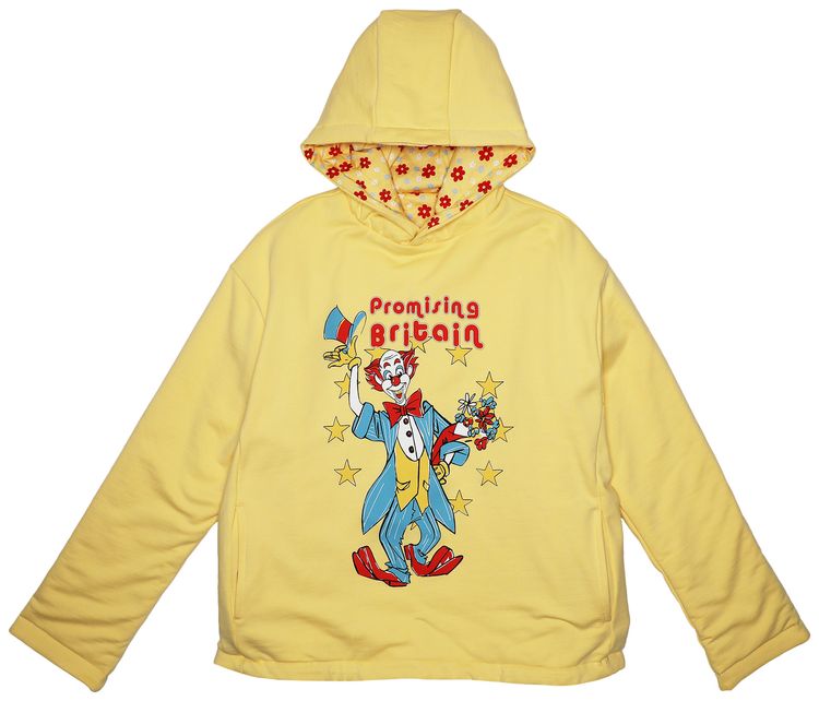 Martine Rose Hoodie With Clown Artwork Yellow