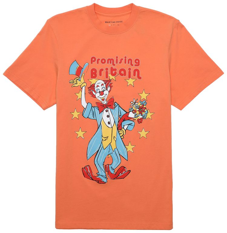Martine Rose T-Shirt With Clown Artwork 'Orange'