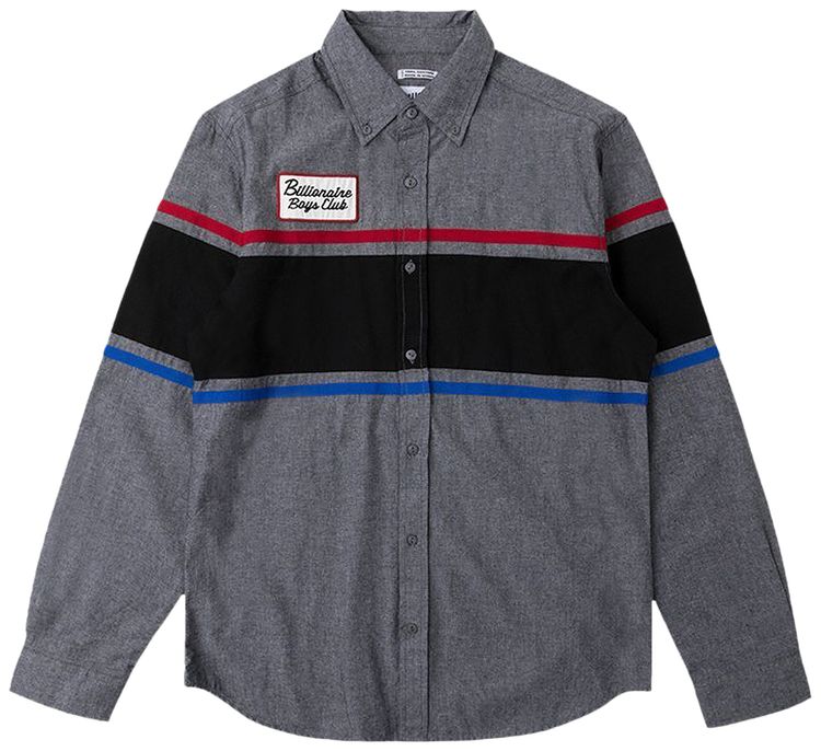 Billionaire Boys Club Service Bay Long Sleeve Woven Charcoal