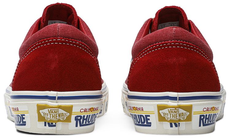 Rhude x Vans Bold Ni California Plate   Red