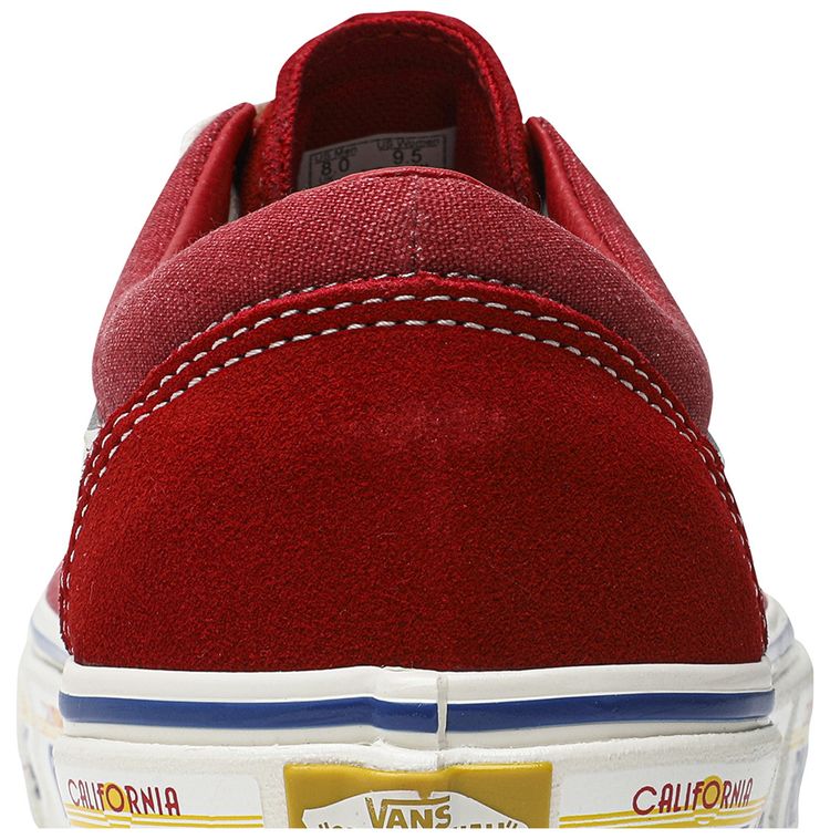 Rhude x Vans Bold Ni California Plate   Red