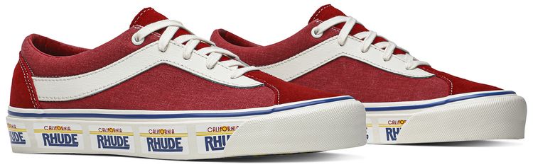 Rhude x Vans Bold Ni California Plate   Red