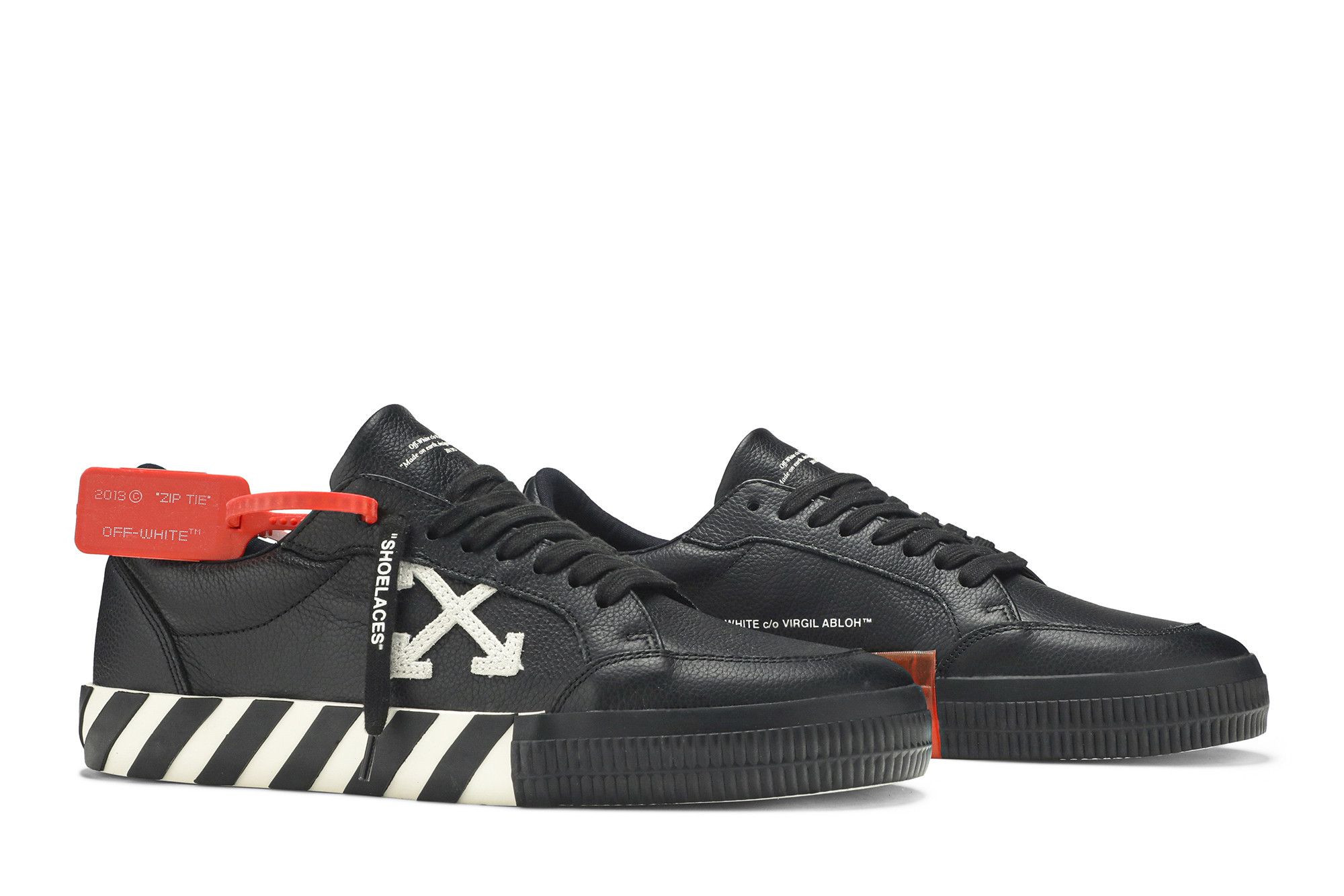 OFF-WHITE ストラッフサンタル OWIH006R21LEA001 1000 Buy Off-White Vulc Low Top 'Black' - OMIA085E18351001 1000