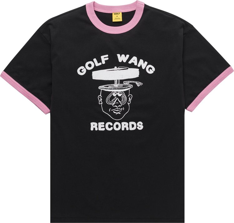 GOLF WANG Golf Wang Records Ringer Tee 'Black/Pink'