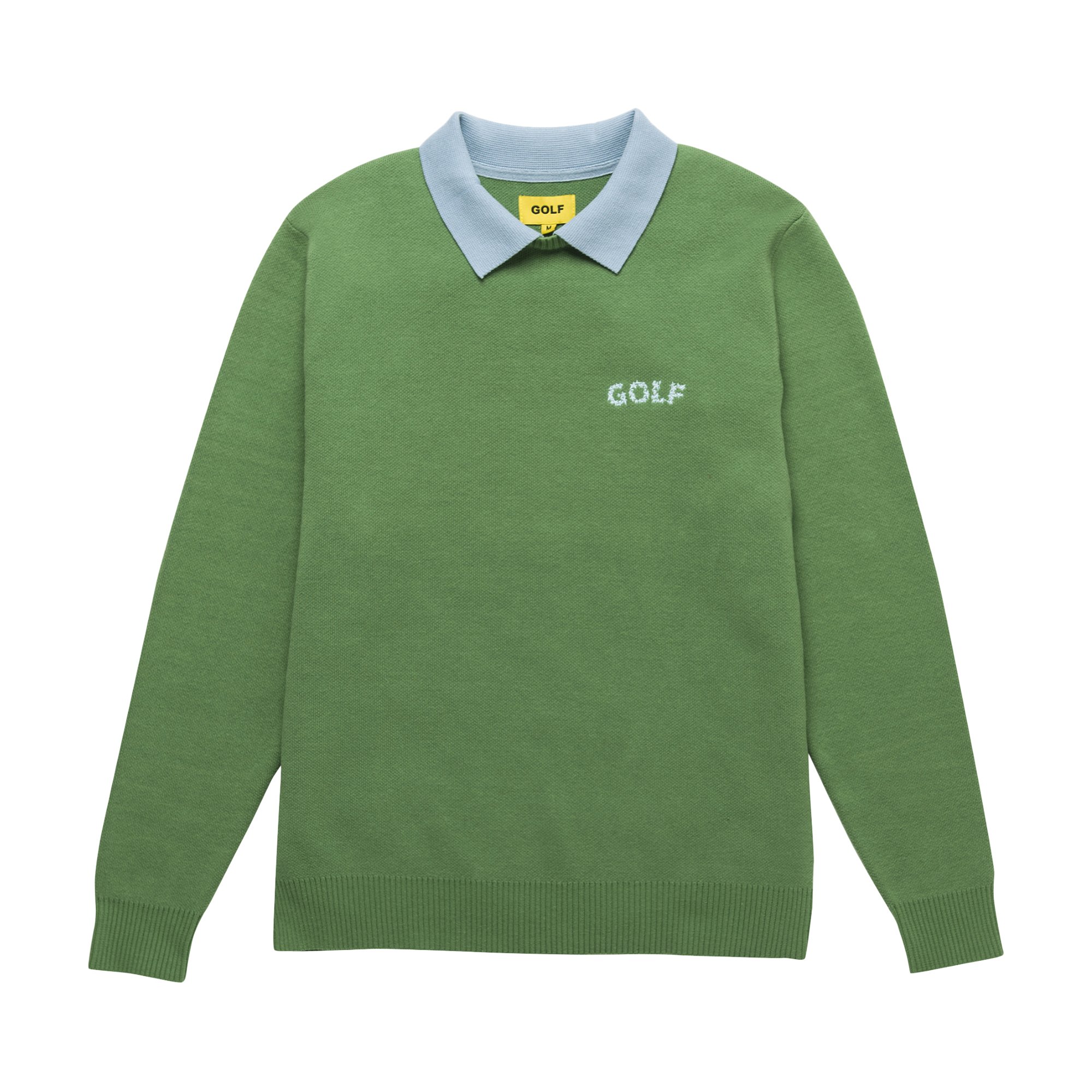 Buy GOLF WANG Galaxy Logo Collared Sweater 'Light Blue/Green 