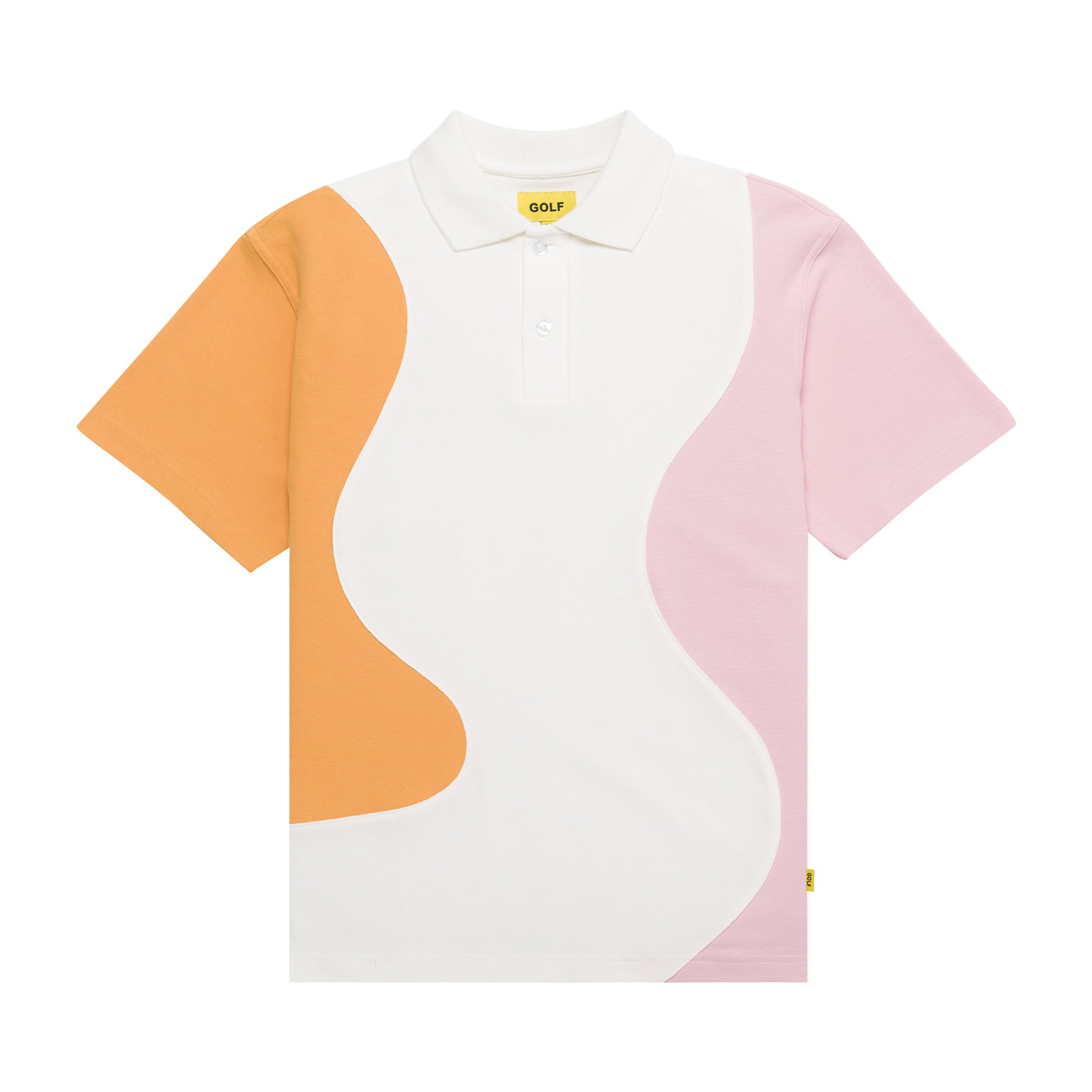 Buy GOLF WANG Ripple Polo 'Ivory/Pink/Orange' - FW22TS1068IP | GOAT