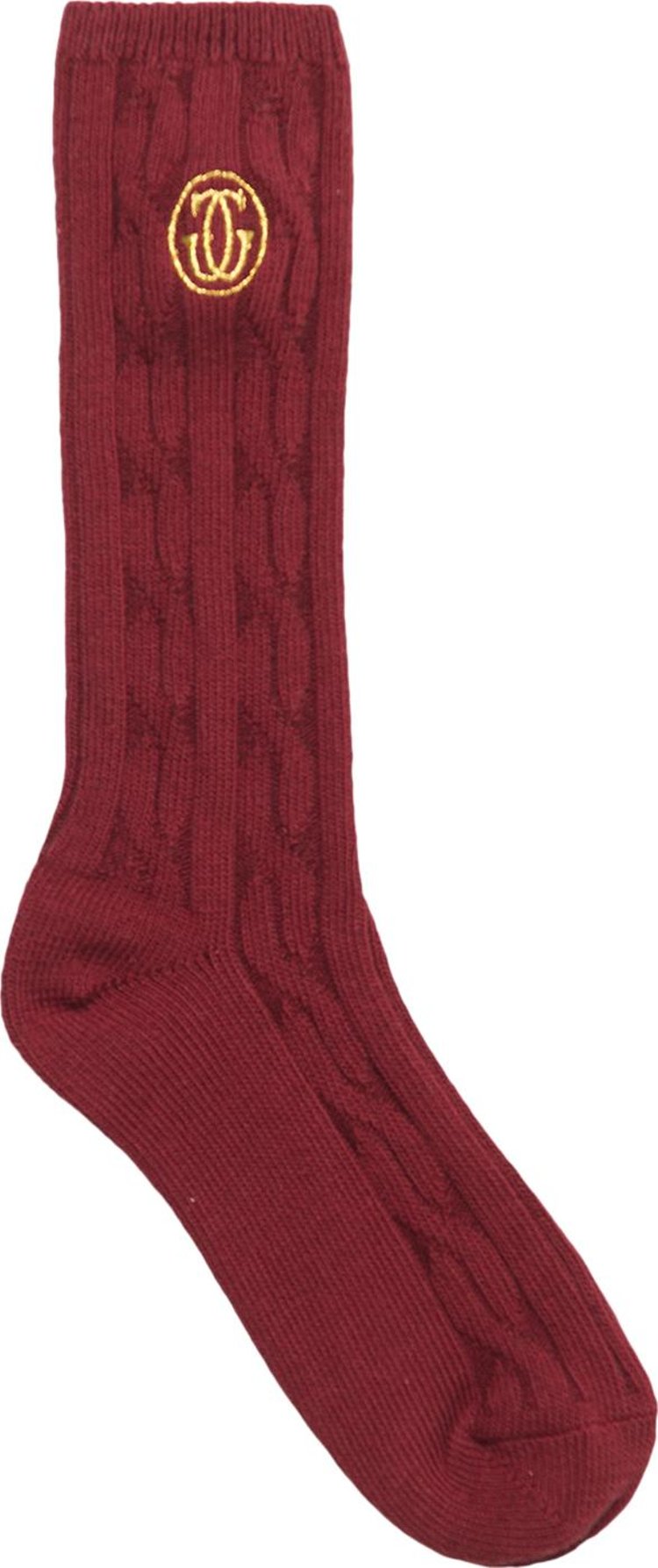 GOLF WANG Cable Knit Socks 'Red'