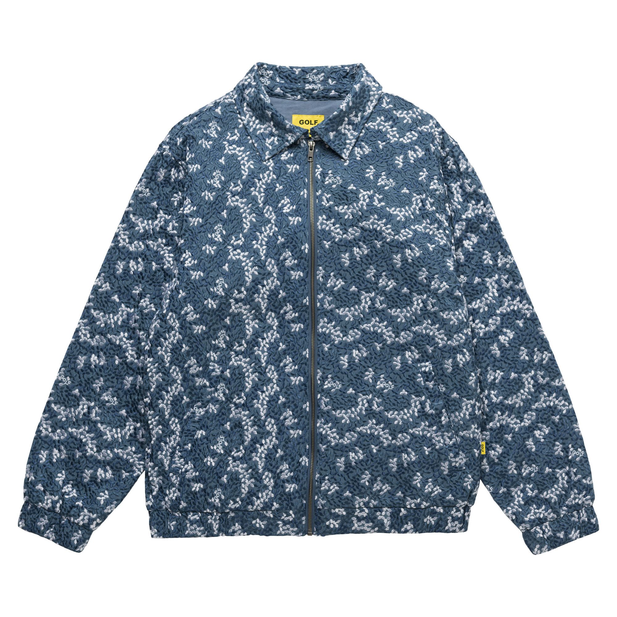 Buy GOLF WANG Floral Embroidered Harrington Jacket Blue White