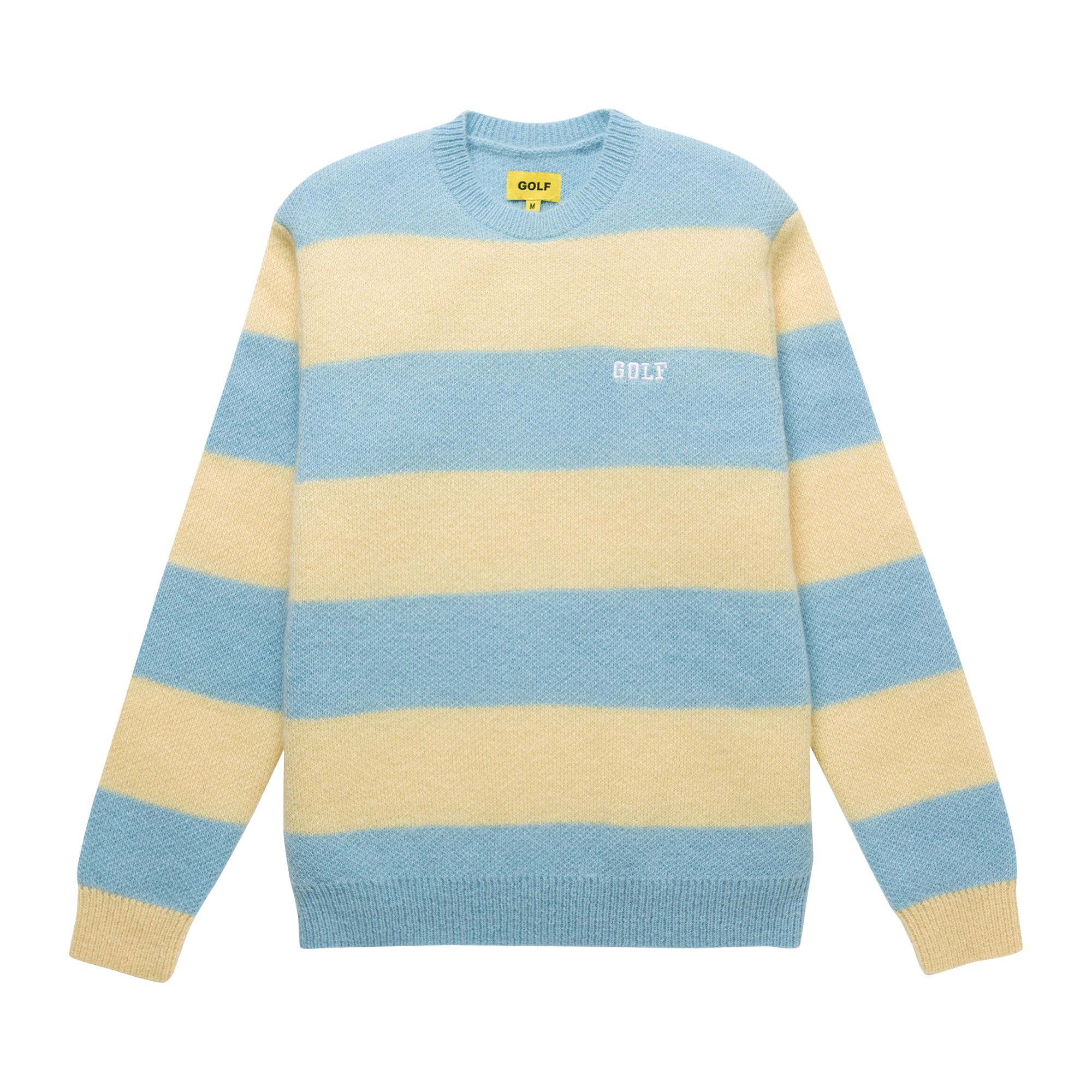 Blue and yellow striped sweater shop