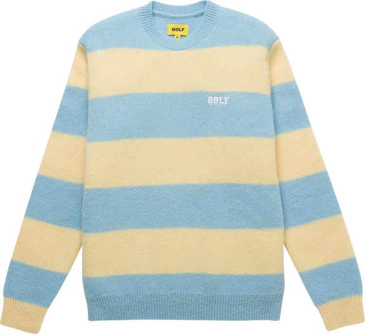 GOLF WANG Mohair Striped Sweater 'Blue/Butter'