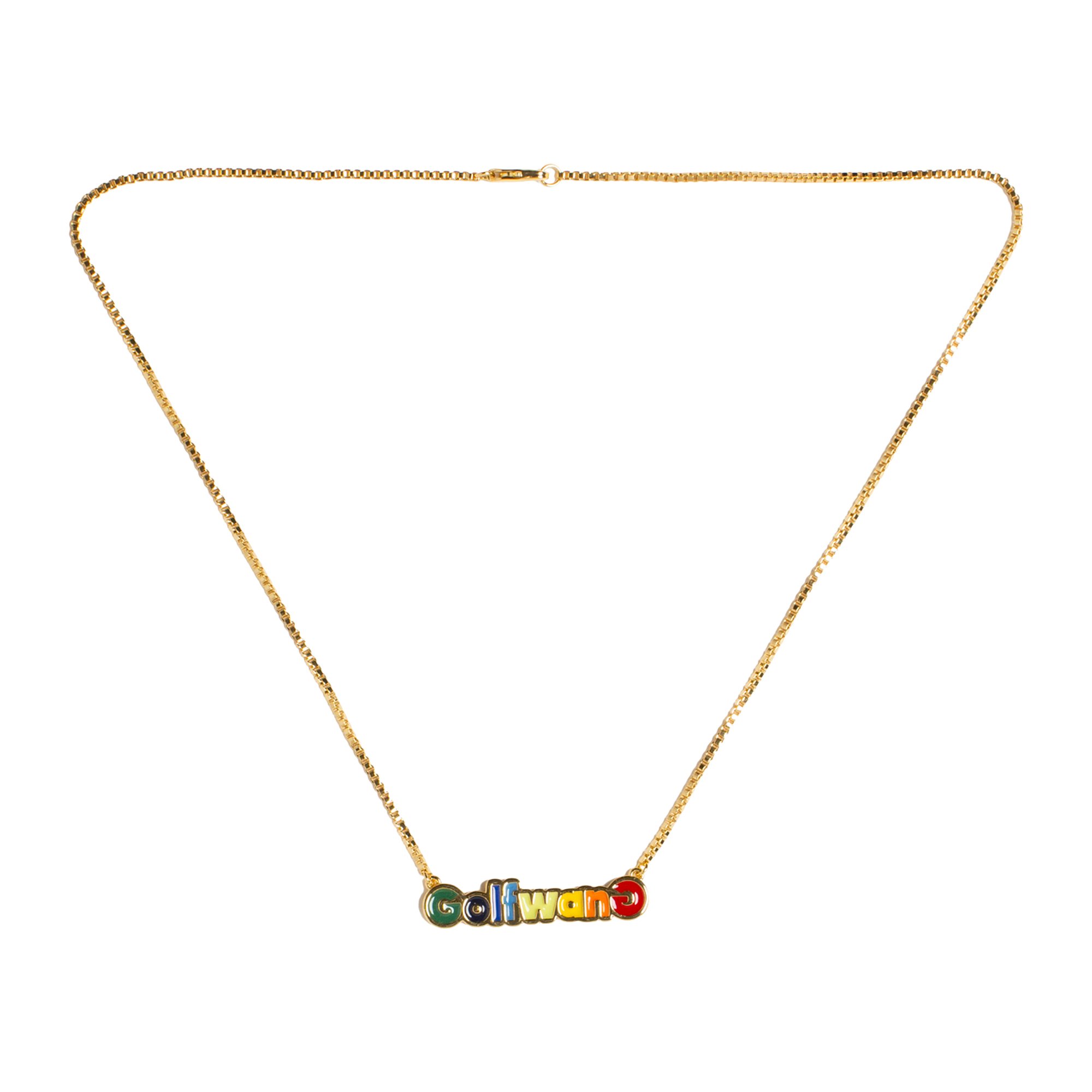 Buy GOLF WANG Happy Logo Gold Necklace 'Multicolor' - FW22A1049MC