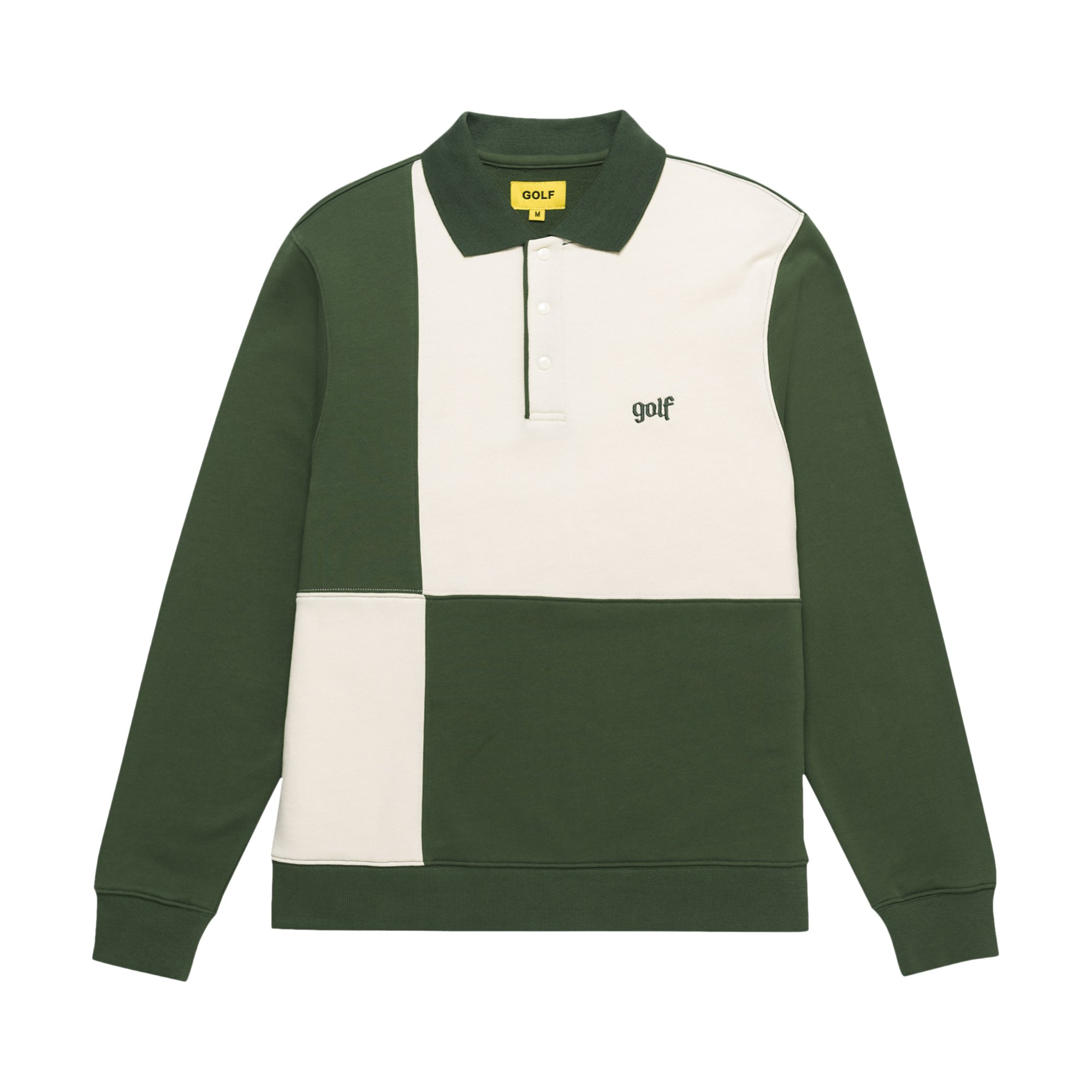 Buy GOLF WANG Olde Golf Patch Long-Sleeve Polo 'Green/Cream