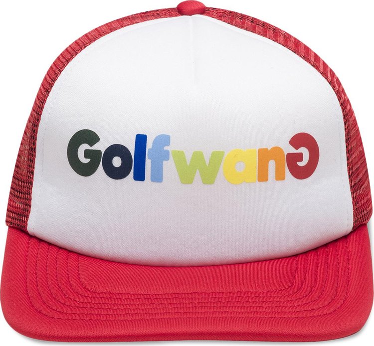 GOLF WANG Happy Logo Trucker Hat 'Red'