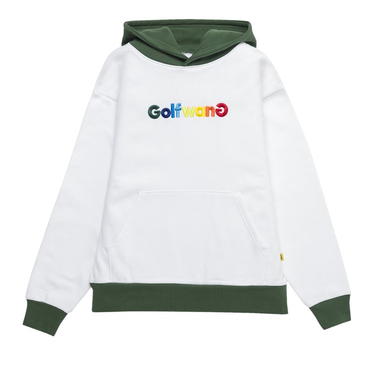 GOLF WANG Embroidered Happy Logo Hoodie 'White/Green'