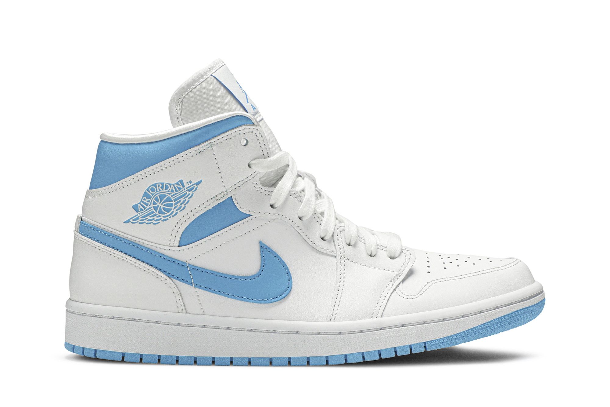 Wmns Air Jordan 1 Mid 'UNC' | GOAT