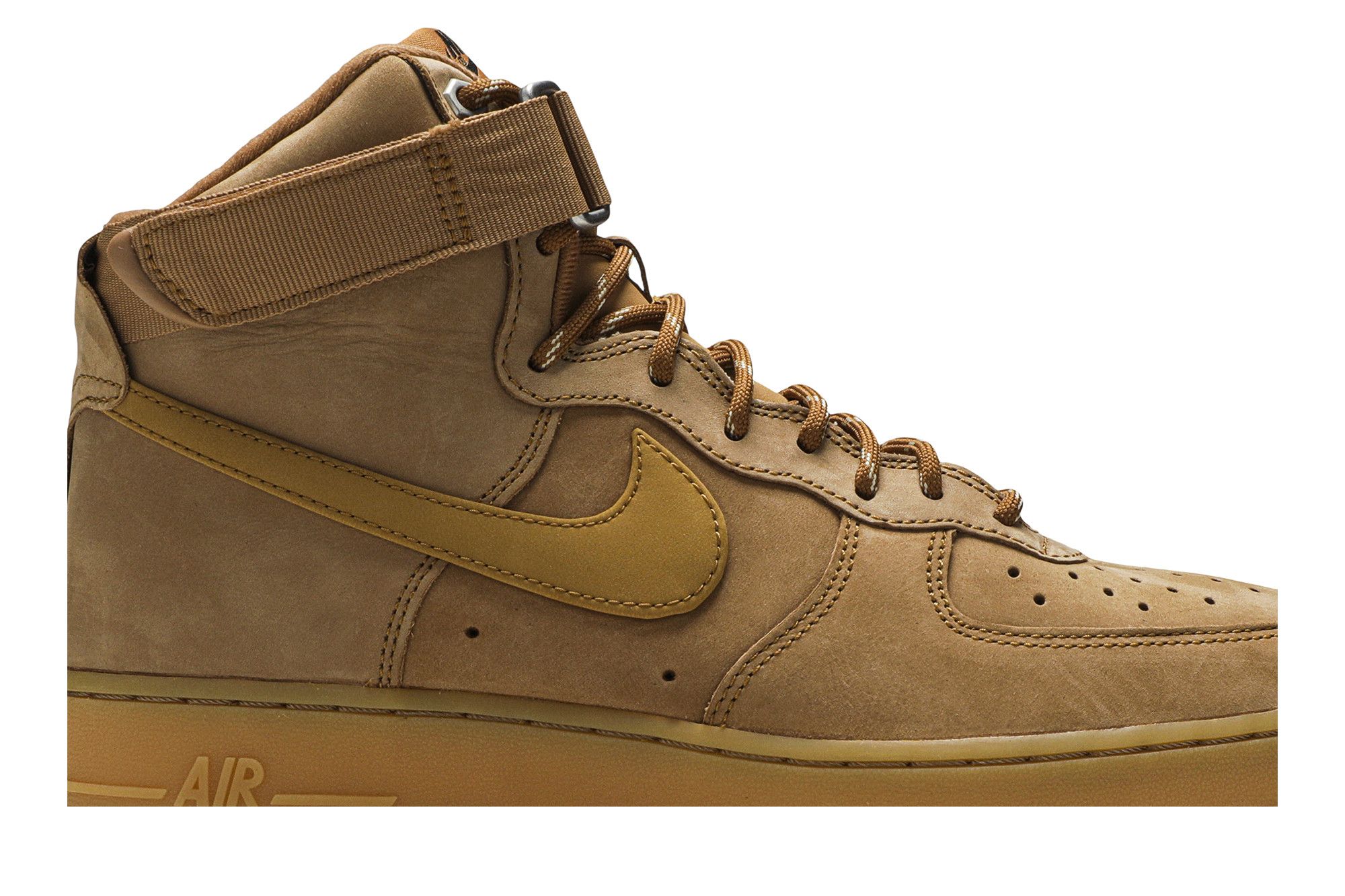 Nike Mens Air Force 1 High Casual Basketball Shoes Flax Wheat Gum Light Brown Black Size 11.0