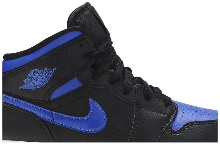 Air Jordan 1 Mid GS Black Hyper Royal
