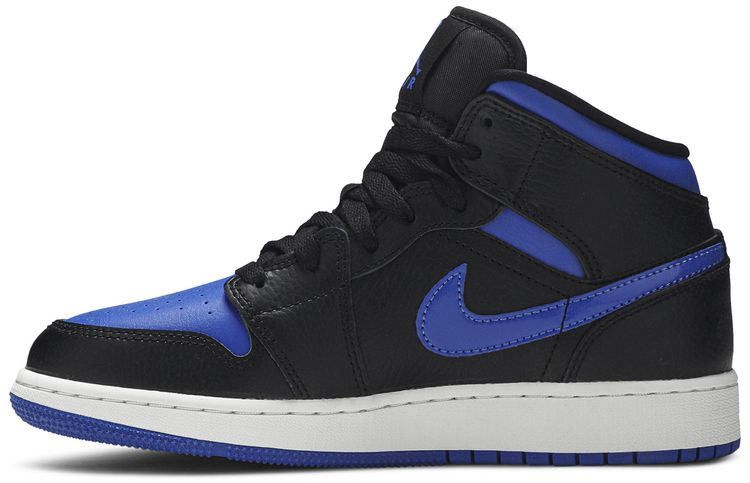 Air Jordan 1 Mid GS Black Hyper Royal