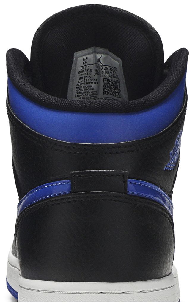 Air Jordan 1 Mid GS Black Hyper Royal