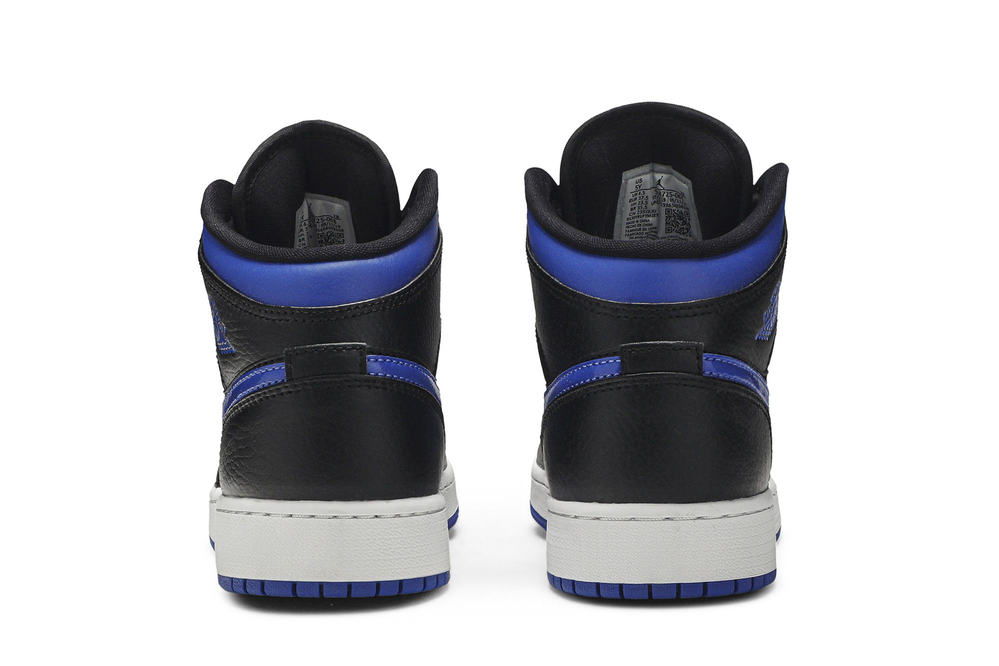 Buy Air Jordan 1 Mid GS 'Black Hyper Royal' - 554725 068 | GOAT