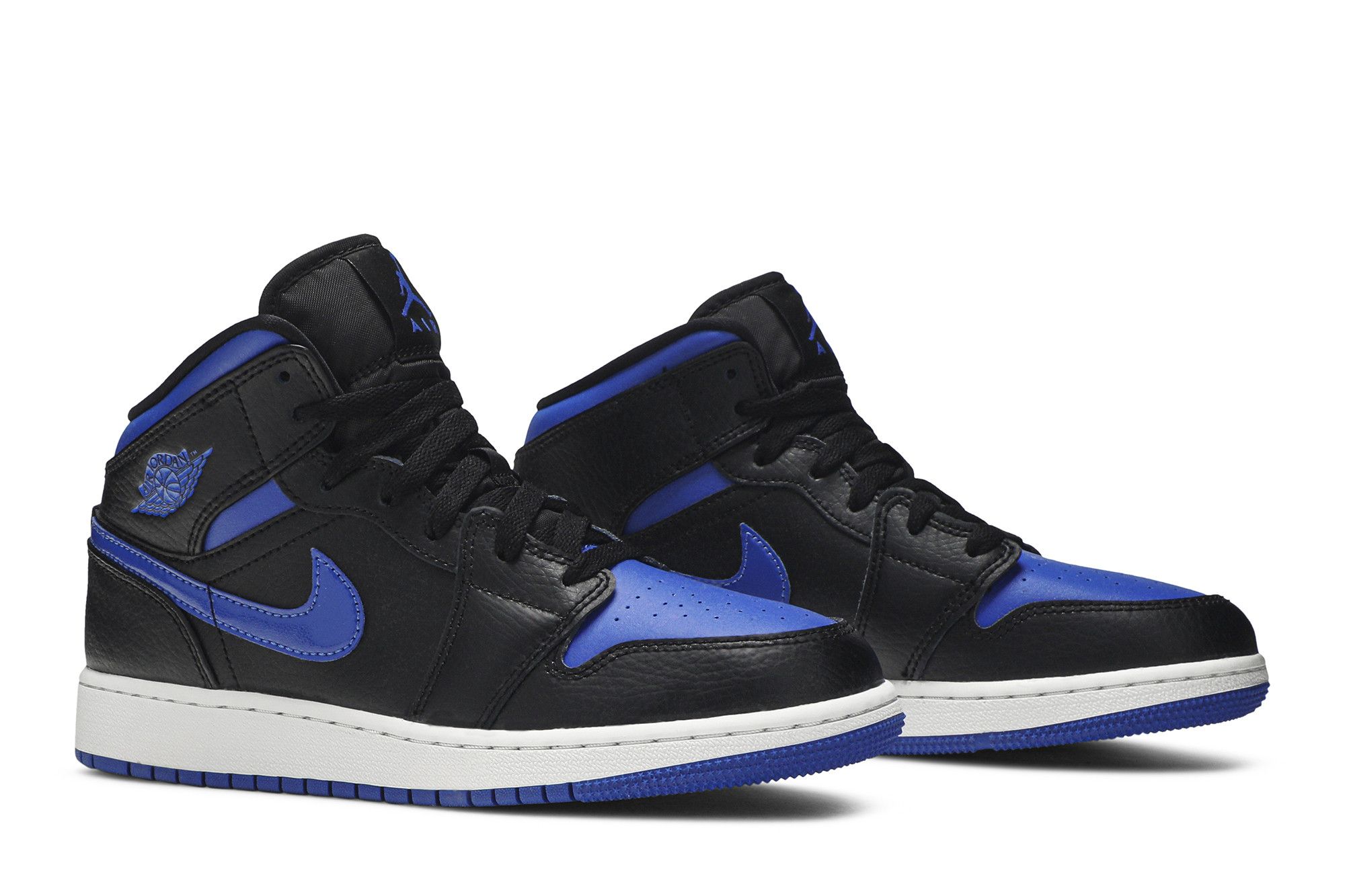 Buy Air Jordan 1 Mid GS 'Black Hyper Royal' - 554725 068 | GOAT
