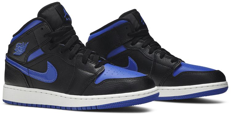 Air Jordan 1 Mid GS Black Hyper Royal