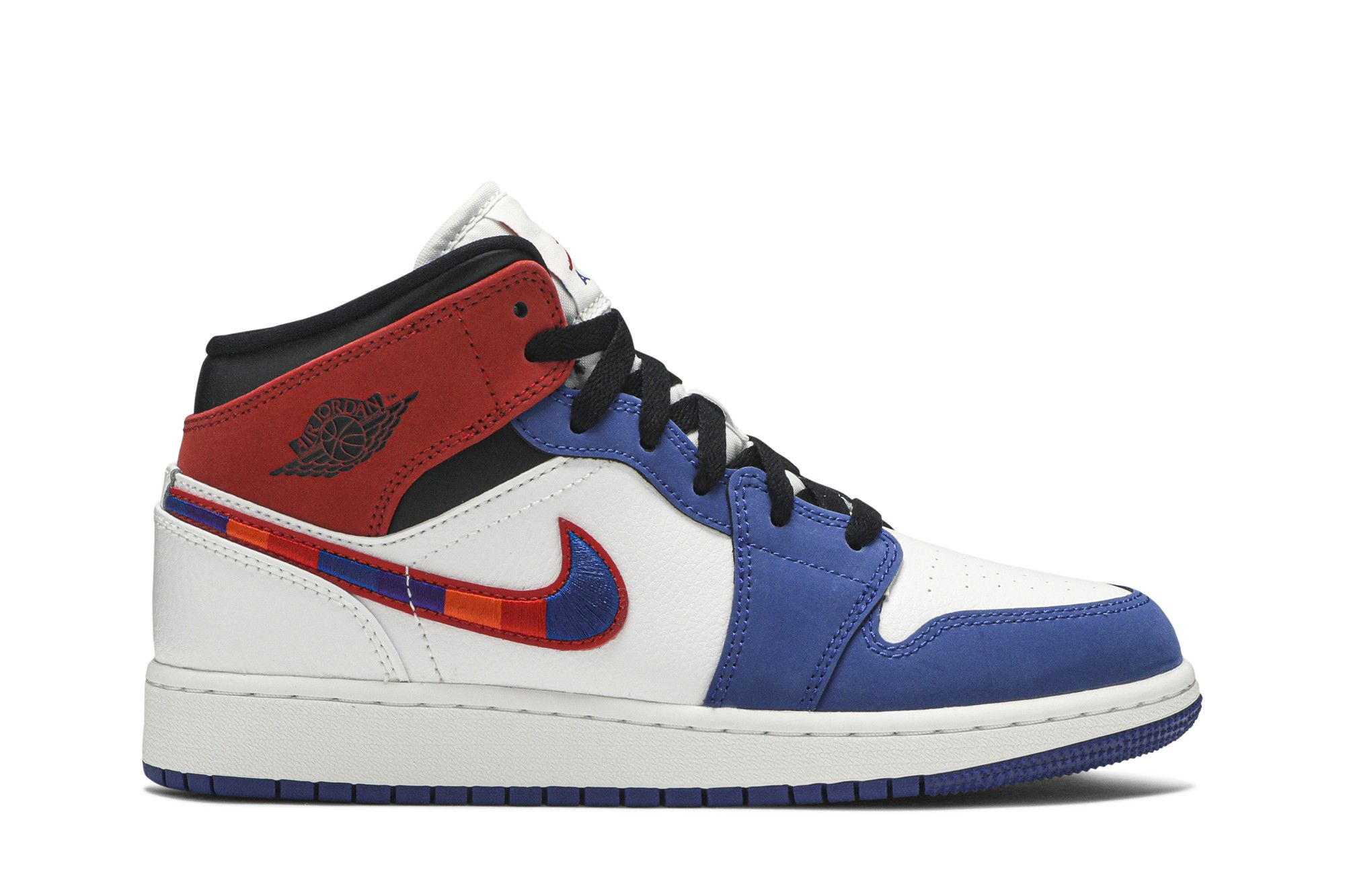 Buy Air Jordan 1 MID SE GS Multicolored Swoosh BQ6931 146 GOAT