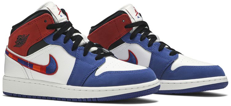 Air Jordan 1 MID SE GS Multicolored Swoosh