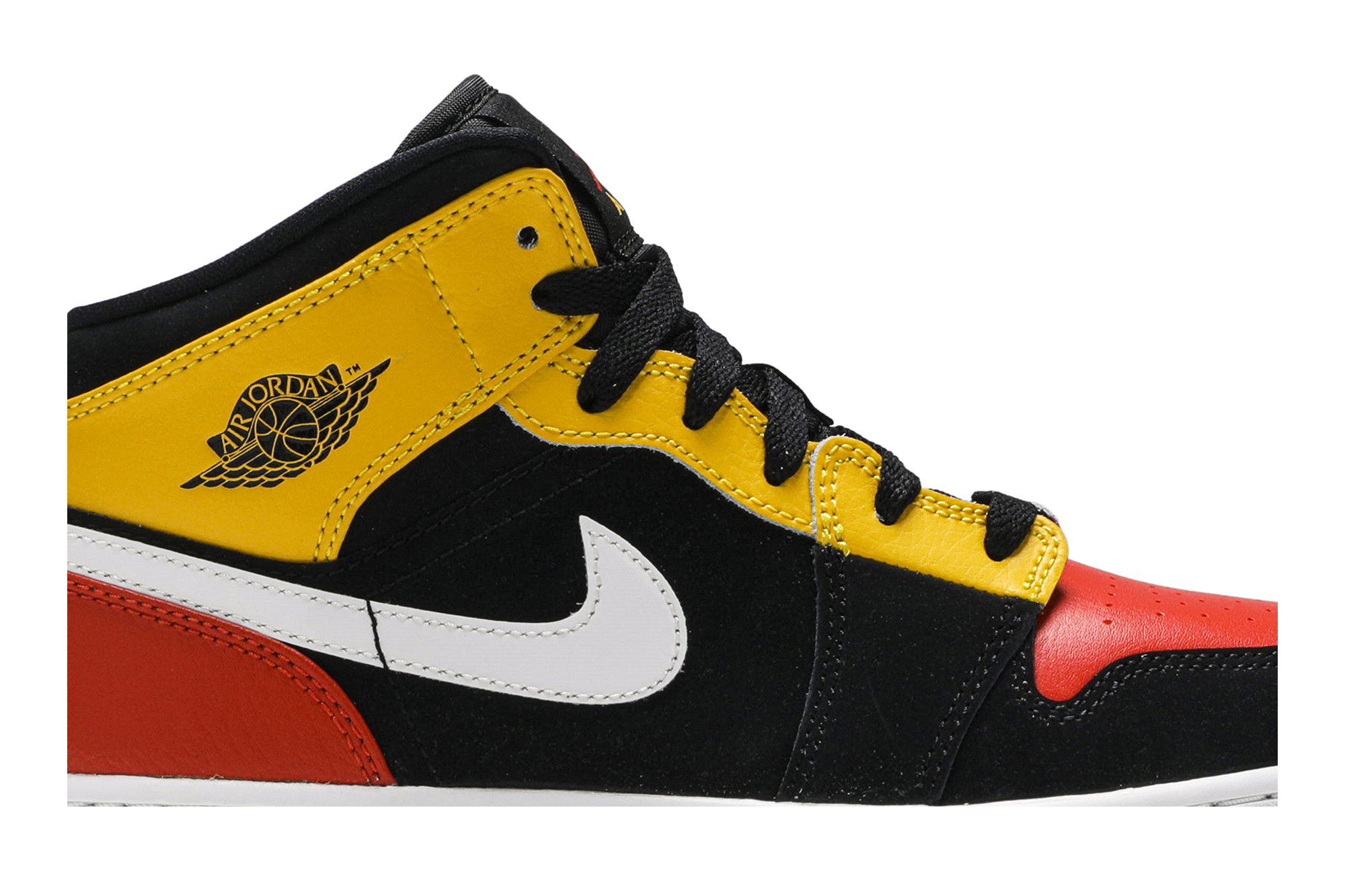 Size 3.5 Air Jordan 1 Mid SE GS Amarillo Team Orange